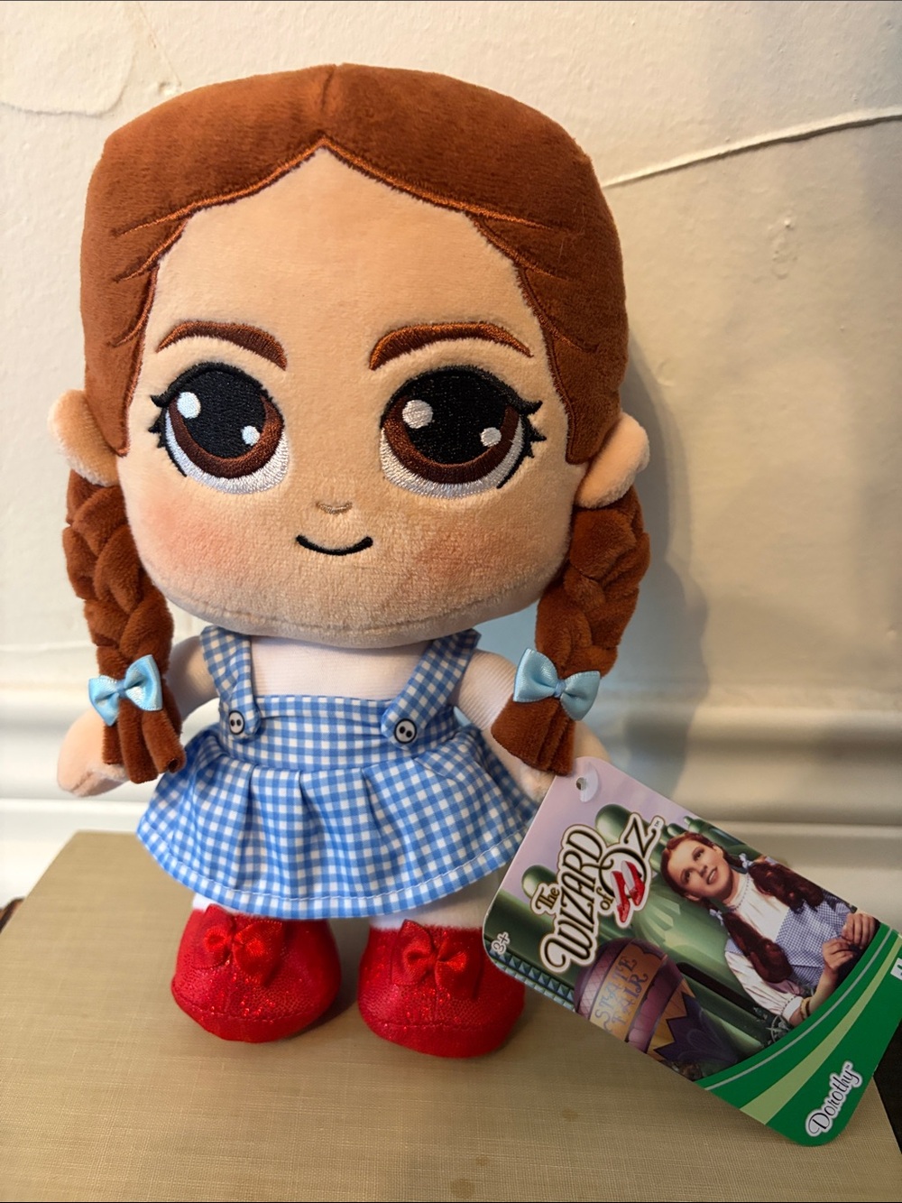 NWT Plush Dorothy-Inspired Doll - Blue & Red Kids Stuffed Toy.
